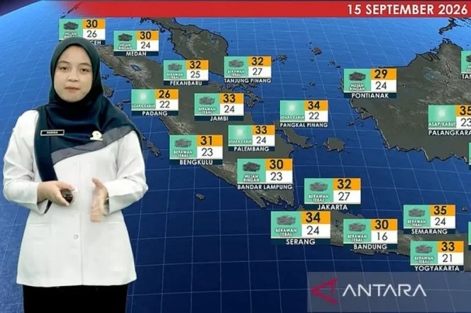 
					BMKG Prakirakan Sejumlah Wilayah di Indonesia Berpotensi Hujan pada Selasa