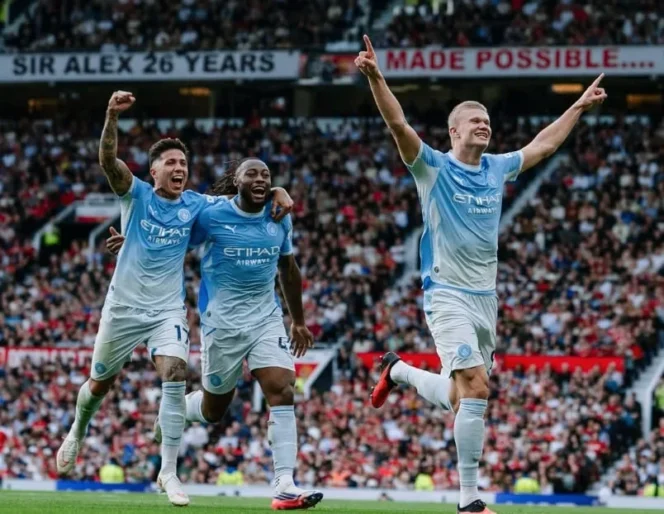 
					Gol Tunggal Erling Haaland Pastikan Kemenangan Manchester City di Old Trafford